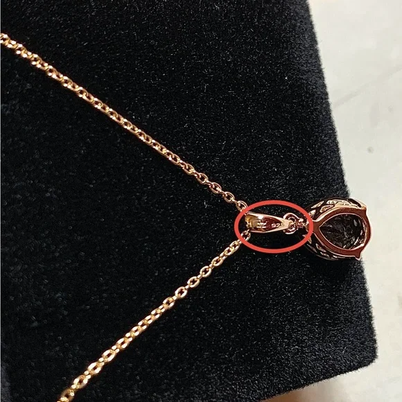 Levian Rose Gold and Brown Necklace Like New - Picture 6 of 9